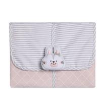 Trocador Portátil 66cmx40cm Impermeavel Bordado Papi Friends C/Porta Fraldas