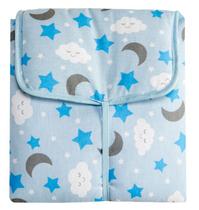 Trocador Portátil c/ Bolsos Internos - Soninho Azul Trocador Portátil c/ Bolsos Internos - Soninho Azul