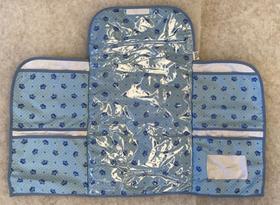 Trocador portátil com bolsos Azul Claro - Coroa Perola Trocador portátil com bolsos Azul Claro - Coroa Perola
