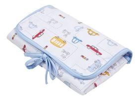 Trocador portátil impermeável com acolchoado e porta fraldas para bebê papi malhas confortavel
