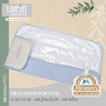 Trocador Portátil Loupiot Nature Azul - 65 cm x 26 cm Trocador Portátil Loupiot Nature Azul - 65 cm x 26 cm