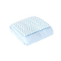 Trocador Portátil Plastificado para Bebê Nanna Baby - Zig Zag Azul