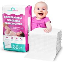 Trocadores descartáveis para bebês KinderSense, pacote 80, 44x44cm Trocadores descartáveis para bebês KinderSense, pacote 80, 44x44cm