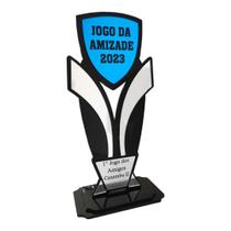 Troféu acrílico campeão personalizável 30 cm -unidade- - Acrílicos Pacelli