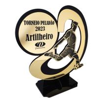 TROFÉU ACRÍLICO MELHOR ARTILHEIRO 25 cm PERSONALIZÀVEL - Acrílicos Pacelli