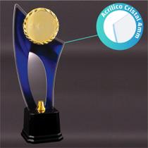 Troféu acrilico para personalização azul Troféu acrilico para personalização azul