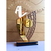 Troféu Beach Tennis - MDF com Acrilico espelhado kit personalizado