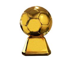 Troféu Bola Decorativo Dourado - Mirandinha