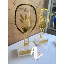 troféu de Beach tênis personalizado - Acrílico espelhado -30cm troféu de Beach tênis personalizado - Acrílico espelhado -30cm