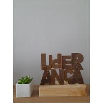 Troféu de Palavras Motivacional Empresa em MDF para Decoração com Base de Pinus - 1 unidade
