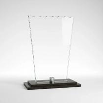 Troféu Em Vidro 18cm Com Base Em Mdf Sem Personalização Troféu Em Vidro 18cm Com Base Em Mdf Sem Personalização