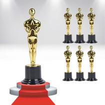 Troféu Hollywood Awards Dourado - Kit com 6 Peças - Inspirado no Oscar