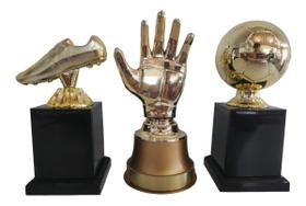 Trofeu Luva Goleiro Destacado + 2 Premiação Individuais - Brasil Gold