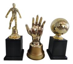 Trofeu Luva Goleiro Destacado + 2 Premiação Individuais - Brasil Gold