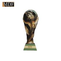 Troféu Mundial Copa do Mundo 30cm Enfeite Mdf Acrilico Espelhado