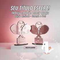 troféu para Beach tênis personalizado - MDF de 6 mm + acrílico espelhado troféu para Beach tênis personalizado - MDF de 6 mm + acrílico espelhado