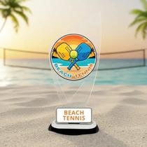 Troféu Para Beach Tennis Em Acrílico Para Premiação 1 Peça Troféu Para Beach Tennis Em Acrílico Para Premiação 1 Peça