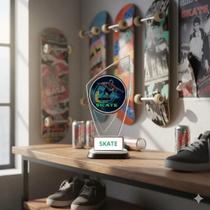 Troféu Para Skate Campeão Em Acrílico Para Premiação 1 Peça Troféu Para Skate Campeão Em Acrílico Para Premiação 1 Peça