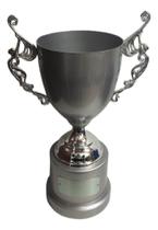 Trofeu Taça Prata Destaque Encima Da Mesa Grande