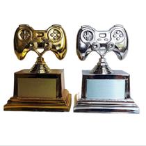 Trofeu Video Game Manete Campeão Segundo Lugar Original - Brasil Gold
