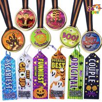 Troféus de medalhas de Halloween e fitas de troféu JOYIN 24 unidades Troféus de medalhas de Halloween e fitas de troféu JOYIN 24 unidades
