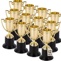 Troféus de Plástico Dourado ArtCreativity para Crianças (10cm) - Pacote com 12