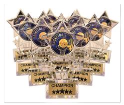 Troféus Express Medals 17 cm Acrílico de Basquete Pacote com 12