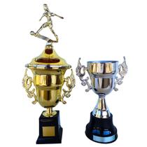 Trofeus Primeiro Lugar e Segundo Lugar para Premiação de Campeonato Dourado com Prata Destaque de Campeonato Original