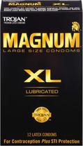 Trojan Magnum XL Preservativos lubrificados Tamanho grande