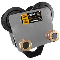 Trole Manual P/ Talha Capacidade 5000kg Carro Trolley 5t Carrinho Carga Trilho 5 Toneladas T5000 CSM