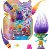 Trolls Mini Boneco Tronco + 9 Acessórios Hair Pops - Mattel HNF12