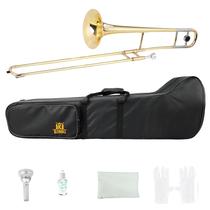 Trombone De Vara Konig Bb Laqueado Dourado