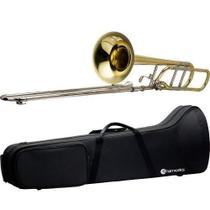 Trombone De Vara Tenor Laqueado Bb/f Hsl-801l Harmonics
