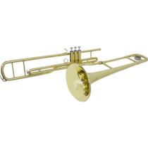 Trombone Pisto Tenor Tb 200Pd Laqueado Dourado Case New York