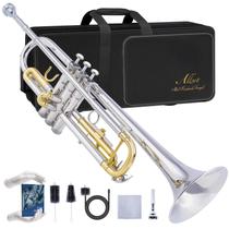 Trompete ALLSET Bb Standard para iniciantes com estojo e acessórios Trompete ALLSET Bb Standard para iniciantes com estojo e acessórios