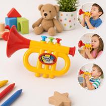 Trompete Infantil Brinquedo Instrumento Musical Educativo Flauta Saxofone Crianças Bebe Jazz Clarinete