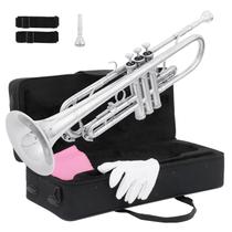 Trompete Ktaxon Bb Standard Silver com estojo e bocal 7C Trompete Ktaxon Bb Standard Silver com estojo e bocal 7C