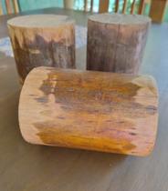 Tronco de madeira rustica natural para decoração
