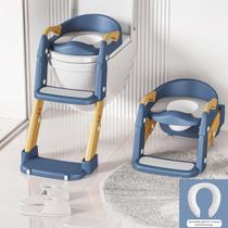 Troninho Com Escada Infantil Assento Redutor Vaso Sanitário Criança Elevação Bebe Banheiro Casa Pratico Aprendizado Desfralde