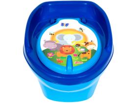 Troninho Infantil Divertido Azul Com Bichinhos Musical