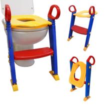 Troninho Infantil Escada Dobrável Assento Redutor Vaso - Importway