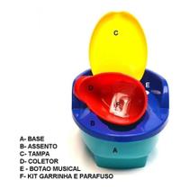 Troninho infantil musical com redutor 3 em 1 colorido - love