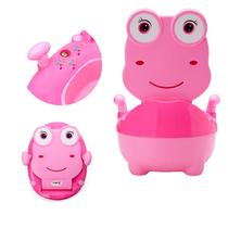 Troninho infantil musical desfralde bebê penico 2 em 1 vira banquinho sapinho rosa