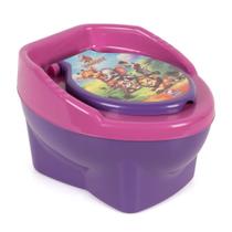Troninho Infantil Penico Rosa Bichinhos Desfralde Assento Redutor Vaso Sanitário - Lugo Brinquedos