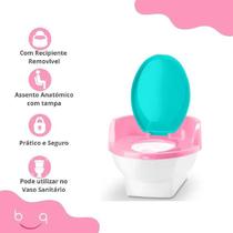 Troninho Infantil Privadinha Pinico Trono Com Assento Baby Land Pipinico Rosa Cardoso 9505