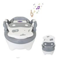 Troninho Infantil Tchau Fraldinha, Musical Cinza/branco - Prime Baby