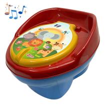 Troninho Músical Infantil Privadinha Penico Peniquinho Vermelho e Azul Styll