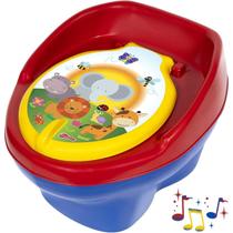 Troninho Penico Infantil 2 Em 1 Bichinhos Vermelho E Azul