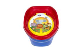Troninho Penico Infantil para bebe azul e vermelho 2 em 1