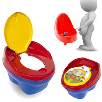 Troninho Penico Pinico Menino Bichinhos + Mictório Criança Infantil Pipi Boy 3 Ventosas Troninho Penico Pinico Menino Bichinhos + Mictório Criança Infantil Pipi Boy 3 Ventosas